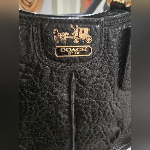 Coach Madison Whipstitch Embossed Buffed Leather Satchel-RARE - Picture 5 of 11